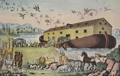 El Arca de Noé, Y entraron con Noé en el arca, de dos en dos de toda carne en la que había aliento de vida - Gén. VII 15 de American School